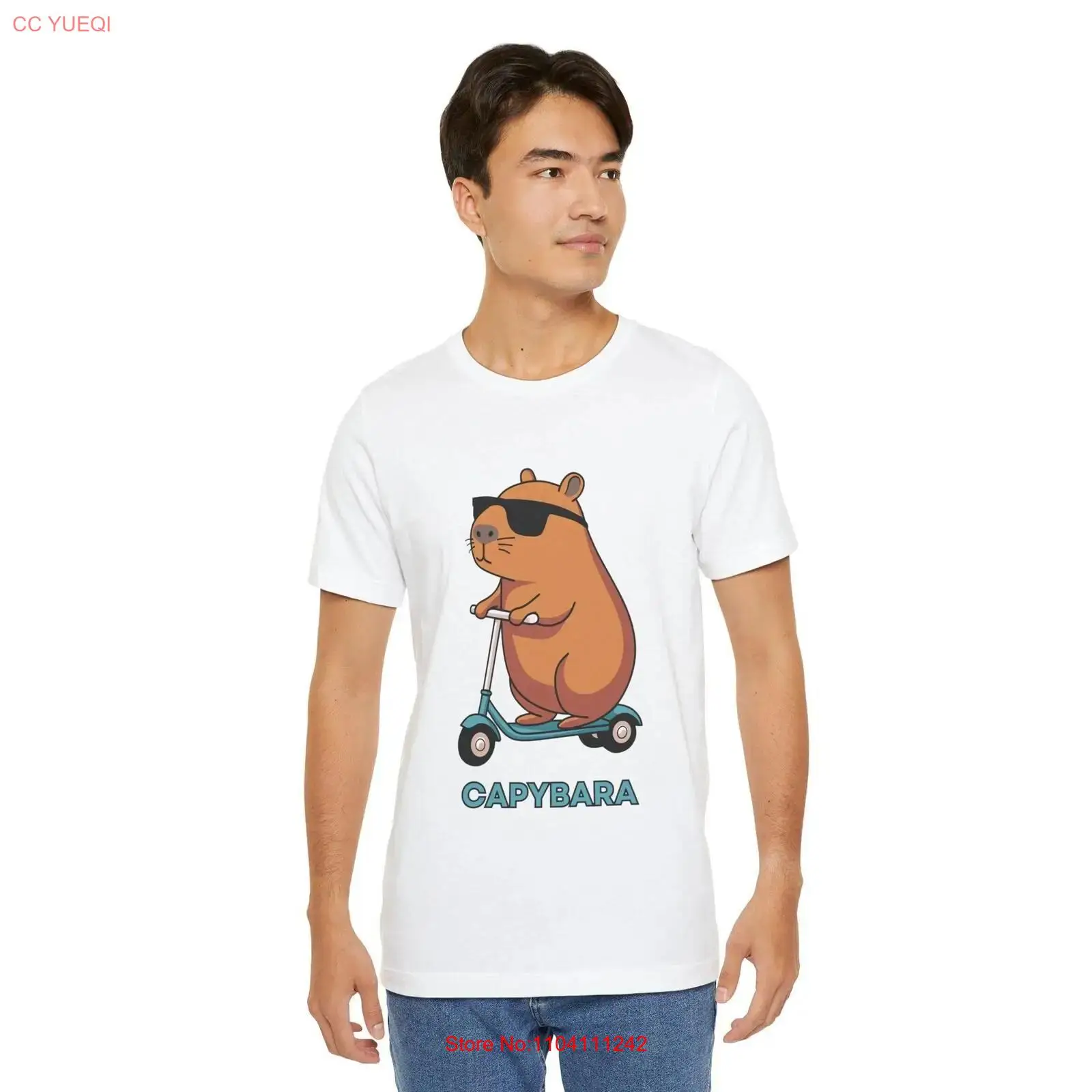 Vintage Vibes Fashion - Capybara T shirt Cool Vibes Scooter