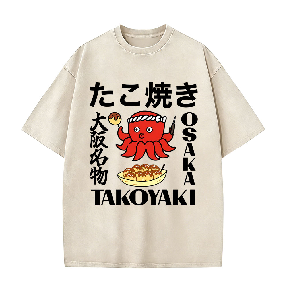 Vintage Fashion Osaka - Washed Vintage Japanese Osaka Takoyaki Funny