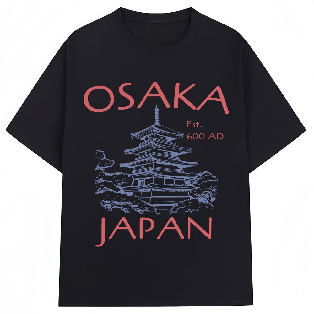 Vintage Fashion Osaka - Japanese Style Osaka Pagoda Graphic T