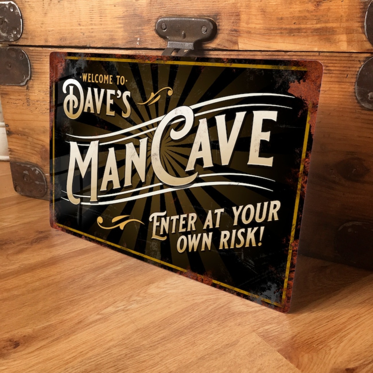 Vintage Fashion Plates - Custom Personalised Vintage Man Cave Metal