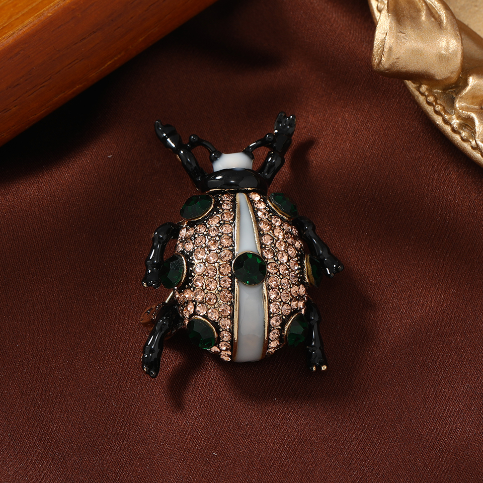 Vintage Fashion Bug - Morkopela Vintage Rhinestone Beetles Brooch Pin