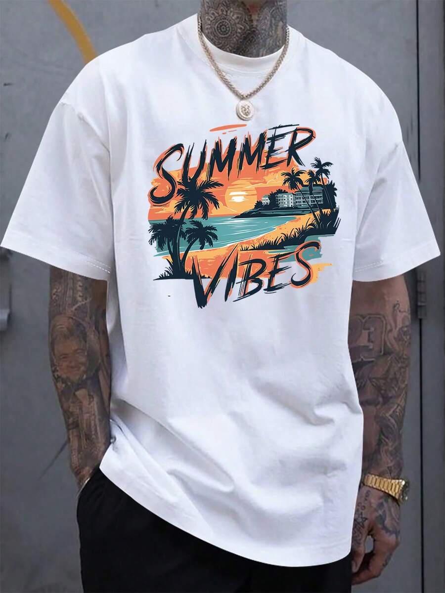 Vintage Vibes Fashion - Summer Vibes Vintage Beach Palm Tree