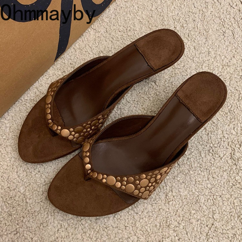 Vintage Fashion Designer - Designer Vintage Clip Toe Women Slippers
