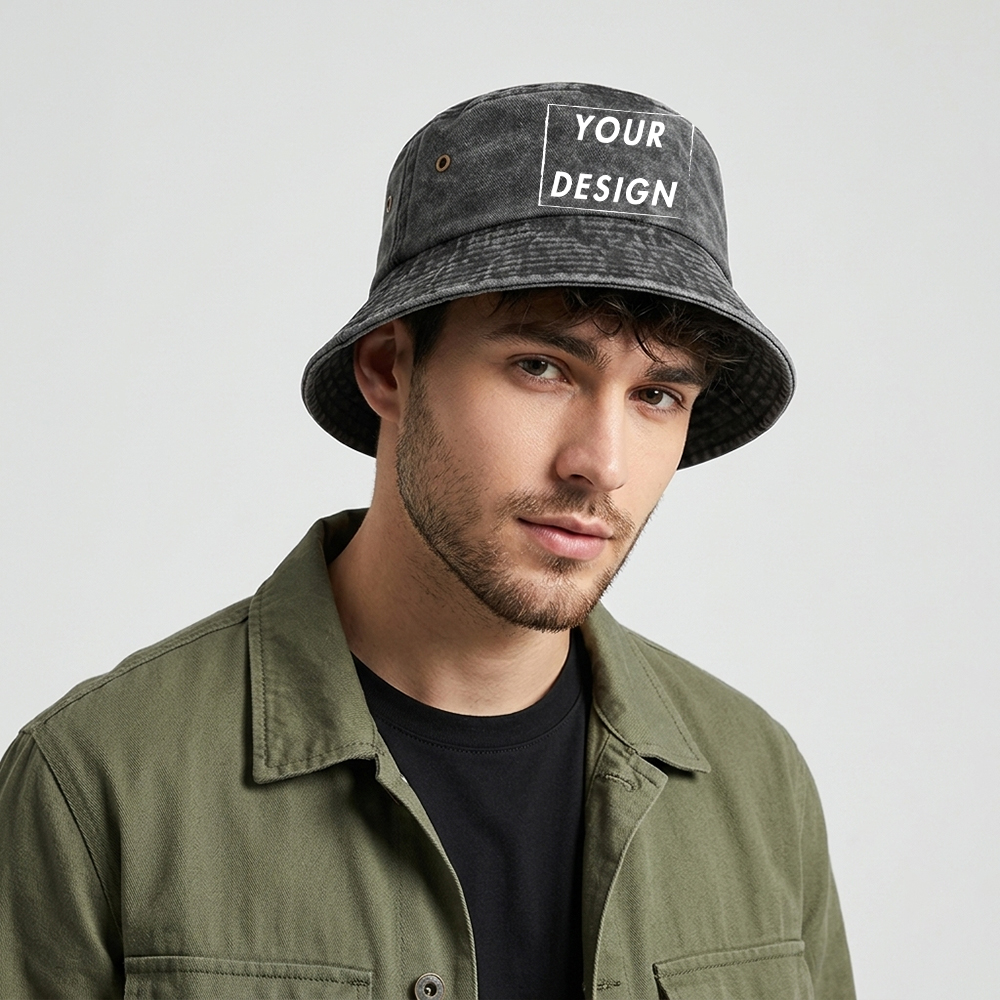 Vintage Fashion Designer - Custom Washed Vintage Bucket Hat Personalized