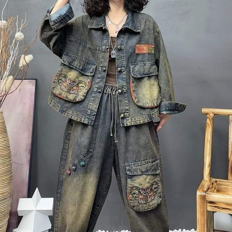 Retro Fashion Embroidered Cowb - Vintage Fashion Jacket review and price