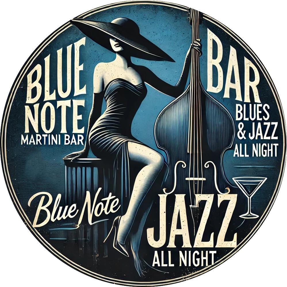Blue Note Jazz Martini Bar Vin - Vintage Fashion Plates review and price