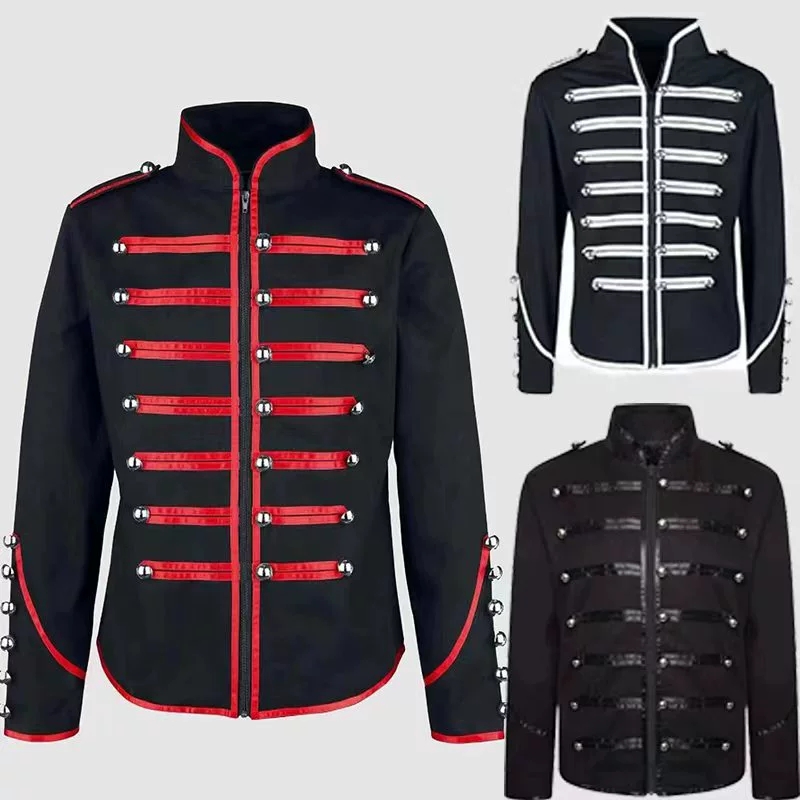 Men's Steampunk Rockstar Jacke - Vintage Fashion Jacket review and price