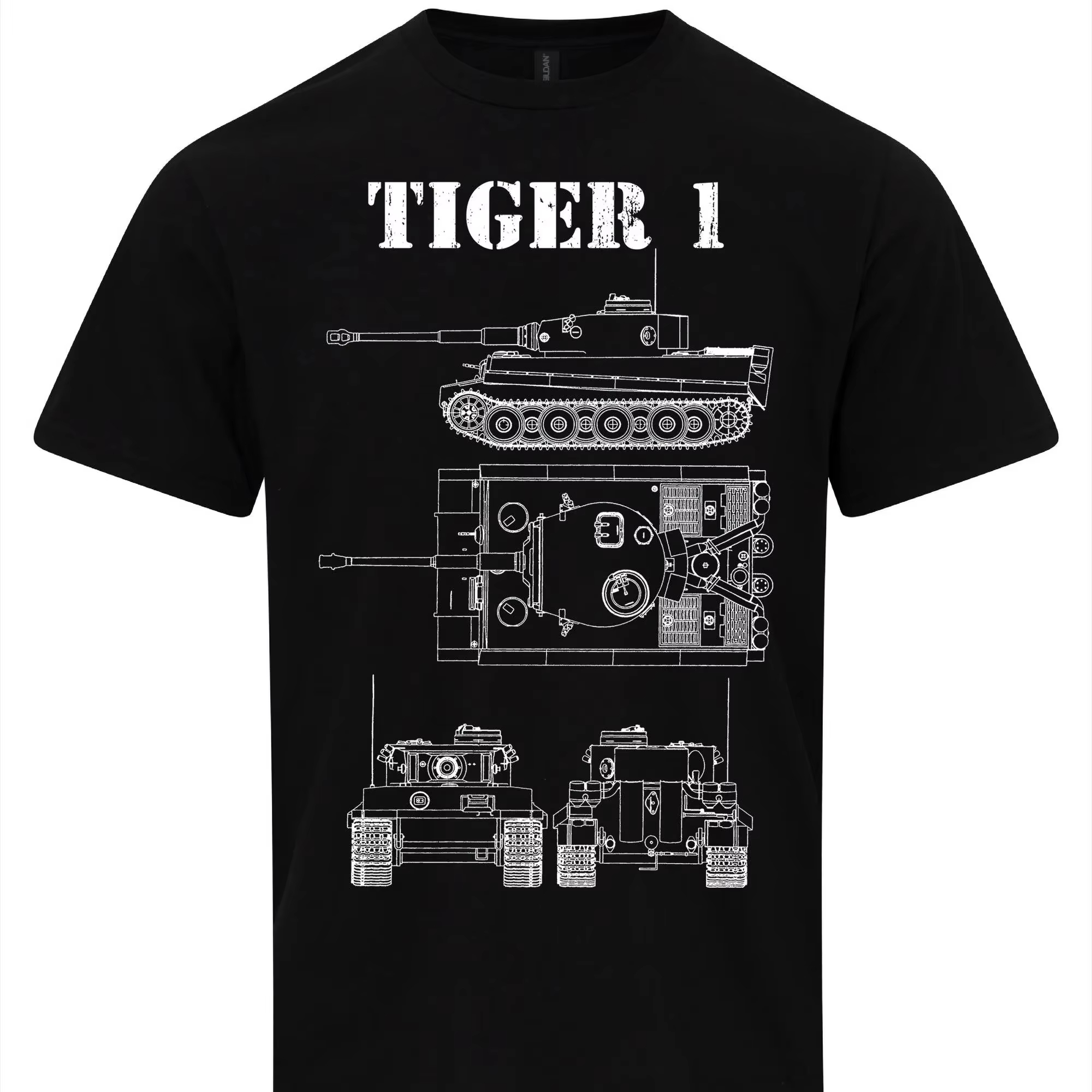 Tiger 1 Tank T-Shirt Technical - Vintage Fashion Drawings review and price