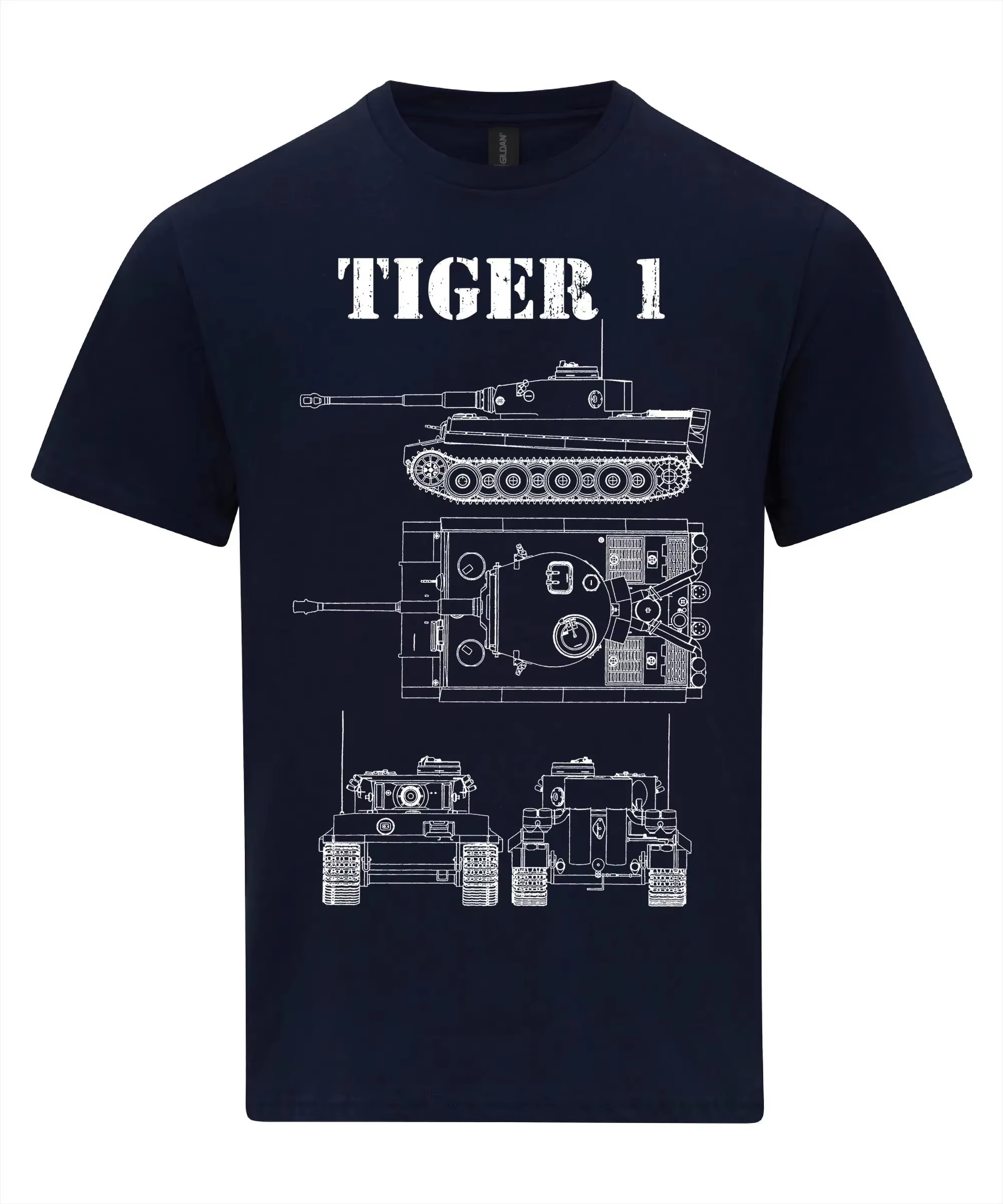 Tiger 1 Tank T-Shirt Technical - Vintage Fashion Drawings review and price