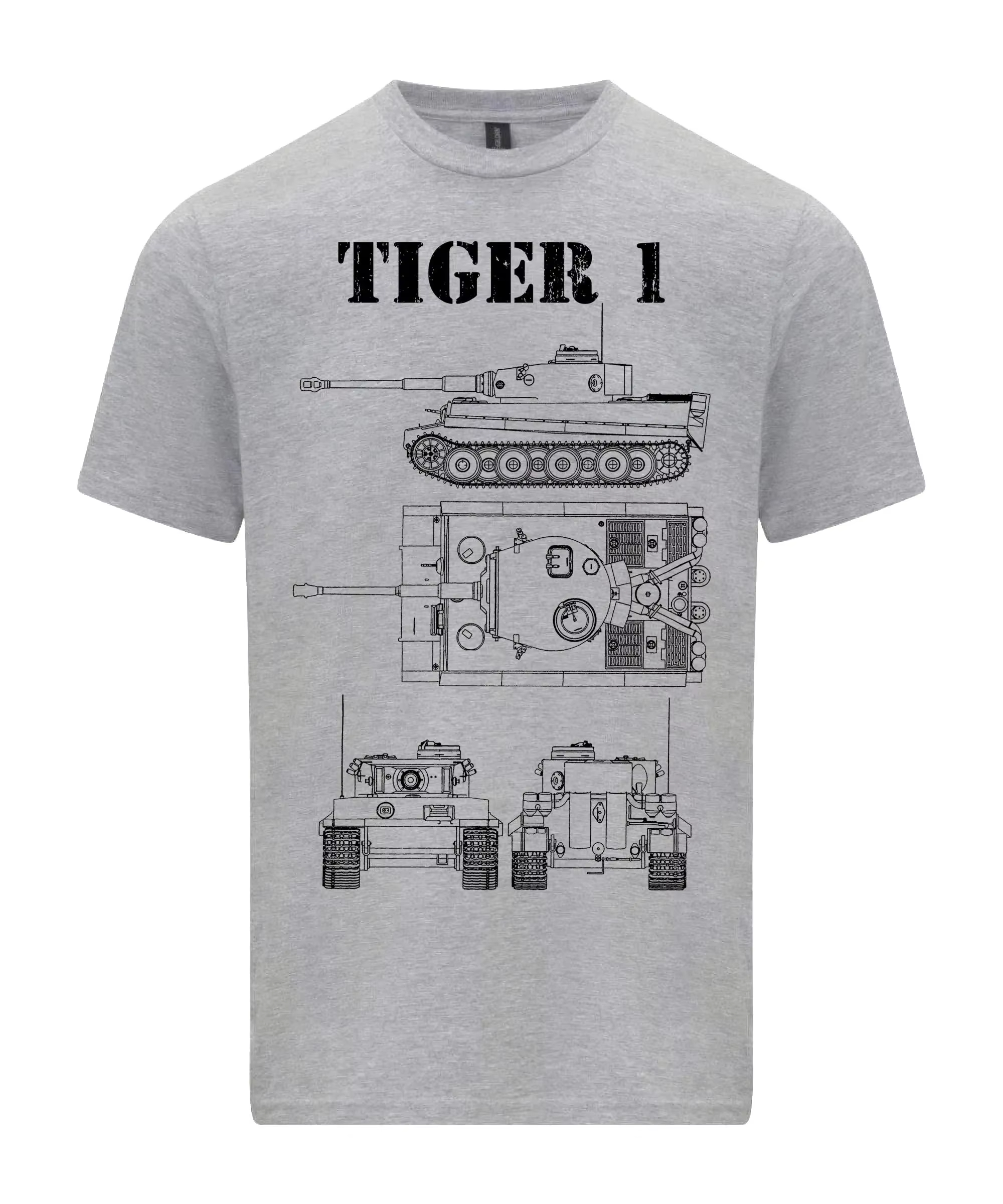 Tiger 1 Tank T-Shirt Technical - Vintage Fashion Drawings review and price