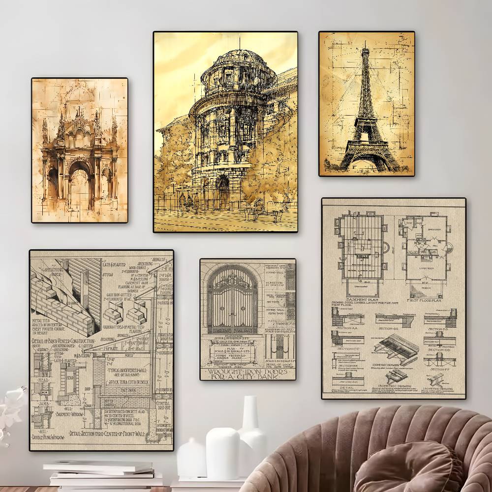 Vintage Architecture Drawings  - Vintage Fashion Drawings review and price