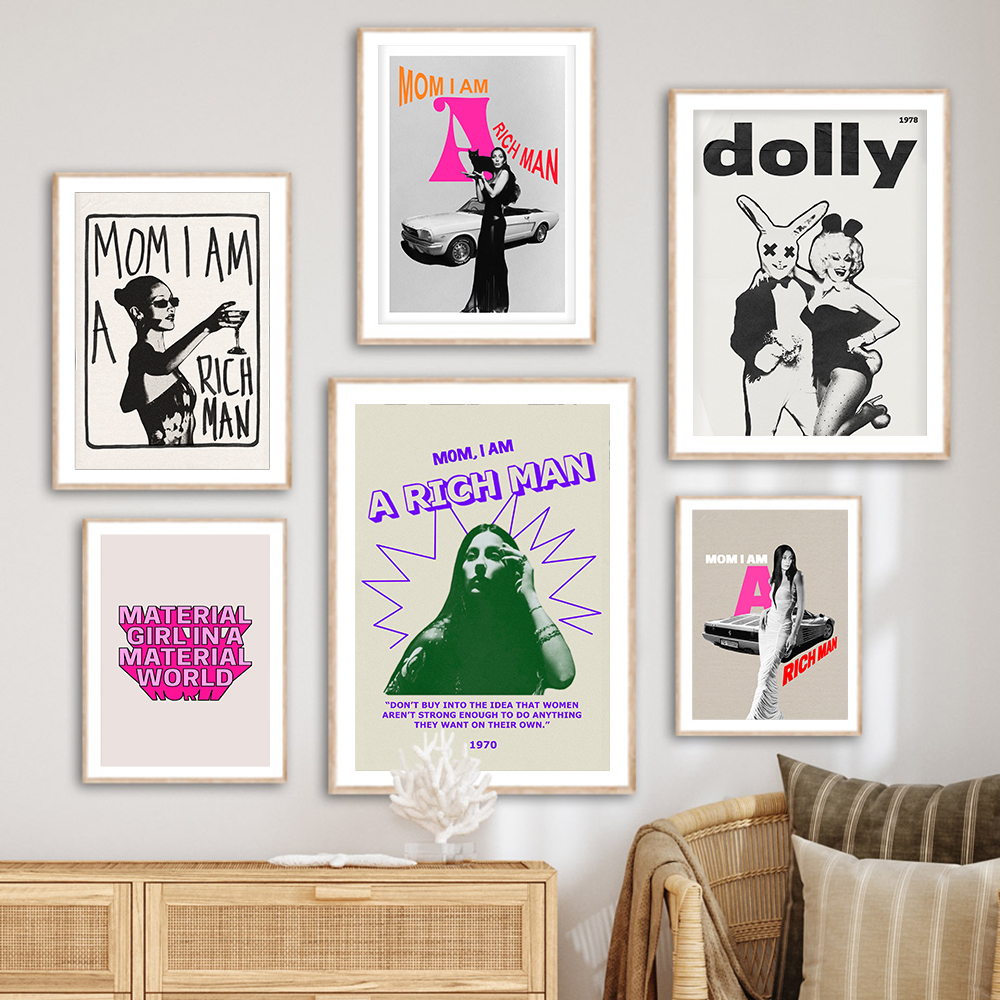 Mom I Am A Rich Man Quote Retr - Vintage Fashion Magazine Covers review and price