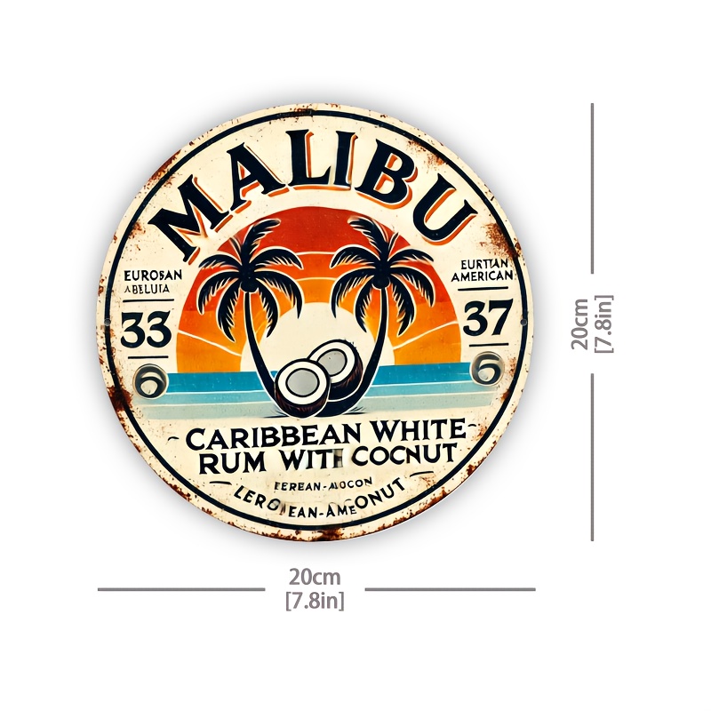 Vintage Malibu Rum Coconut Alu - Vintage Fashion Plates review and price