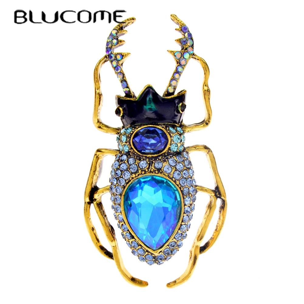 Blucome Blue Crystal Beetle Br - Vintage Fashion Bug review and price