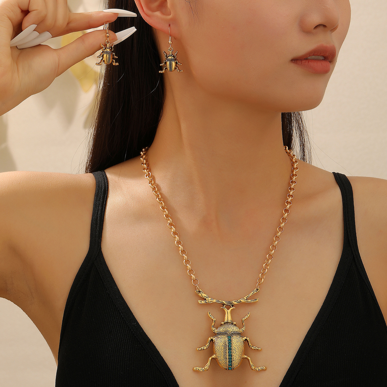 Beetle Pendant Necklace Women  - Vintage Fashion Bug review and price