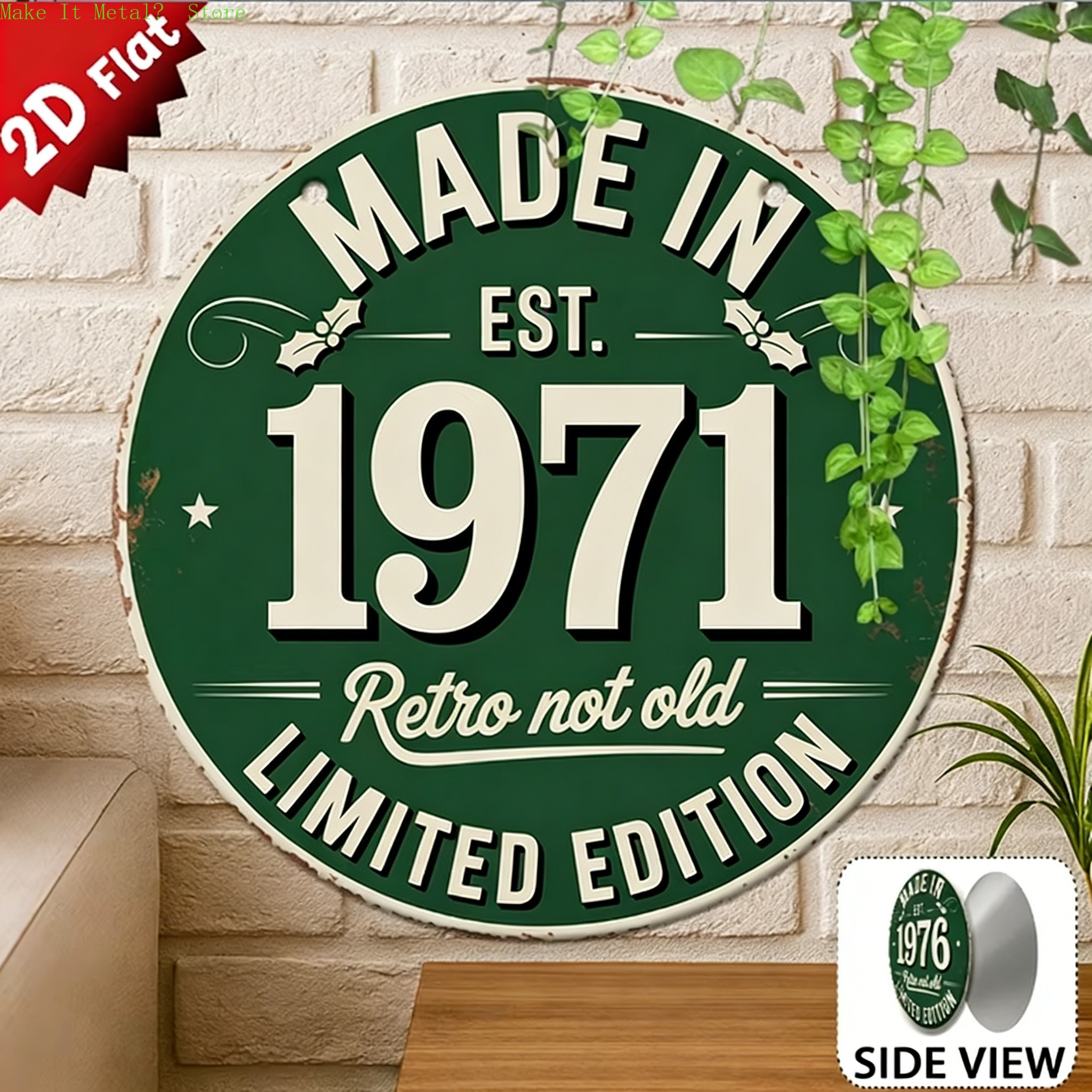 Made in 1976 Retro Not Old 2D  - Vintage Fashion Plates review and price