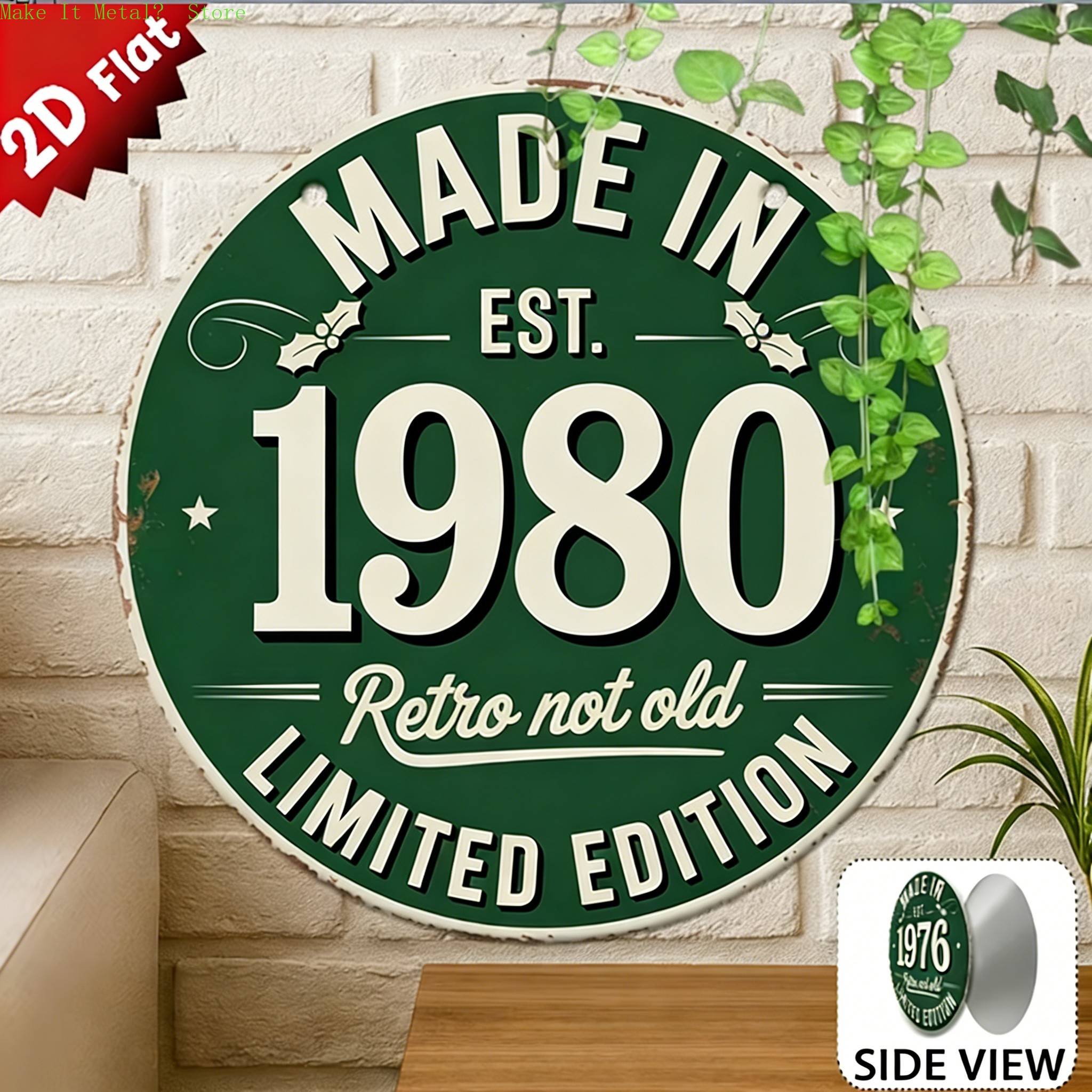Made in 1976 Retro Not Old 2D  - Vintage Fashion Plates review and price