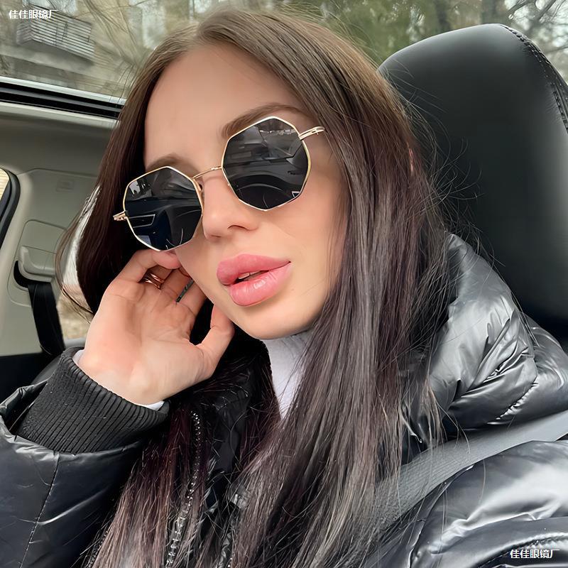 Square Polygon Metal Sunglasse - Vintage Fashion Designer review and price